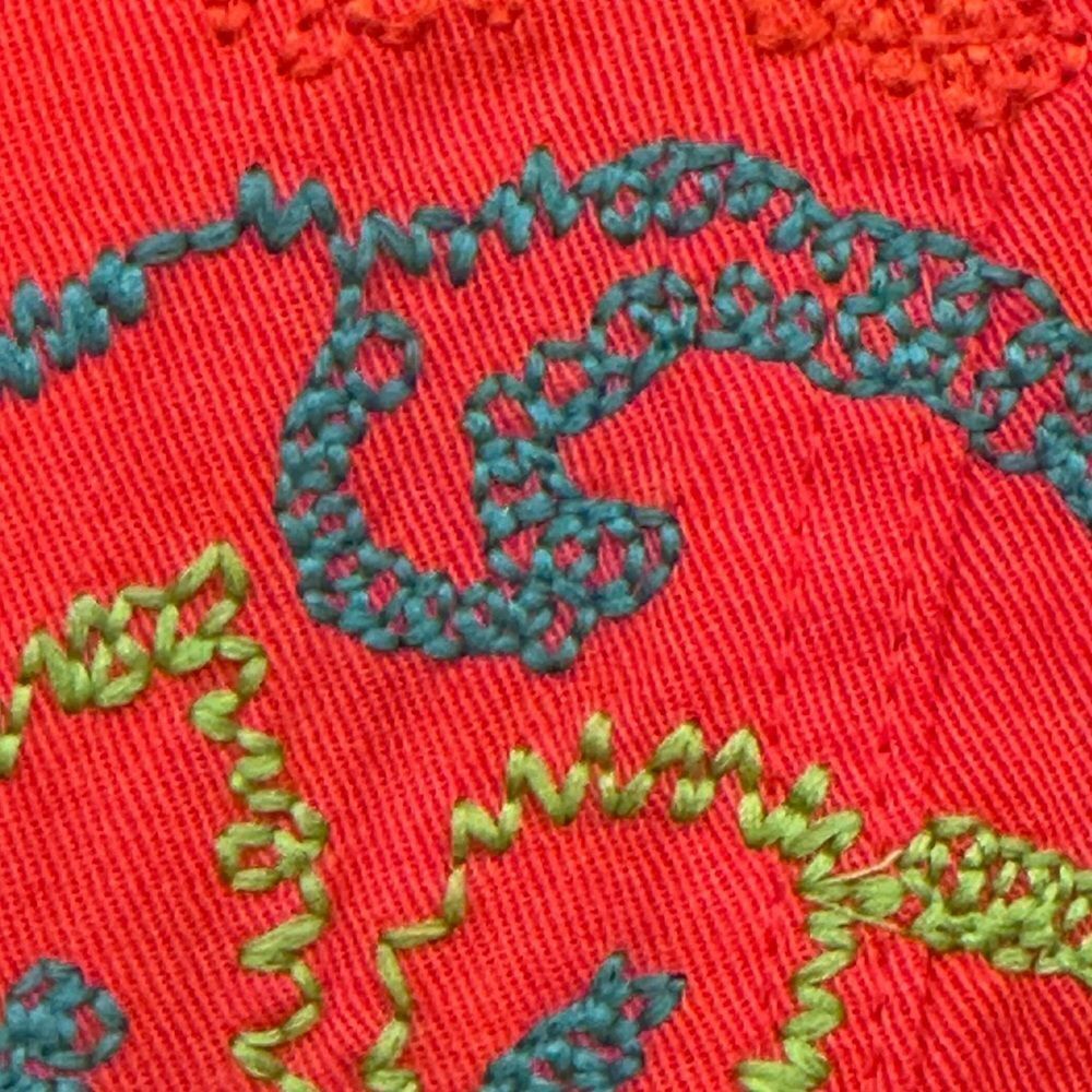 Coldwater Jacket Blazer Shacket Colorful Embroidered Red Button-Up - Picture 5 of 9
